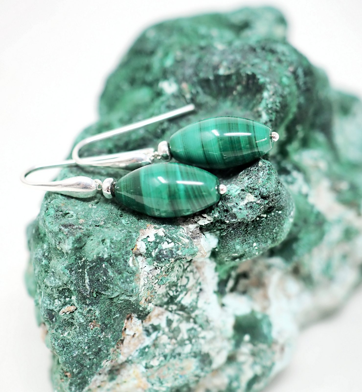 Malachite earrings