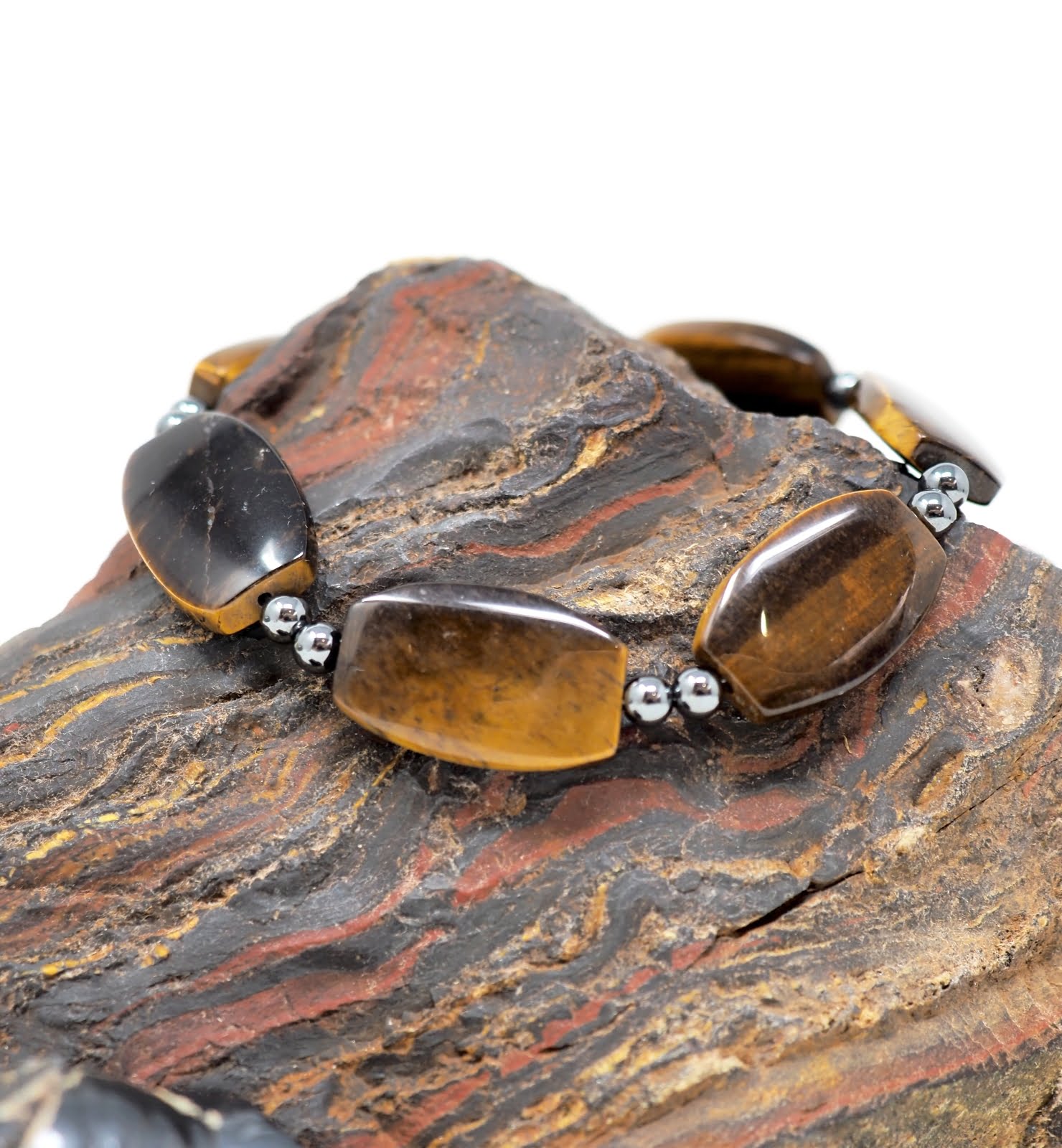 Tiger eye and hematite bracelet